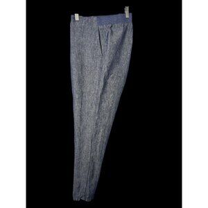 J.Jill Love Line Pull-On Pants Womens S Blue Elastic Waist Tapered Leg EFFORLESS